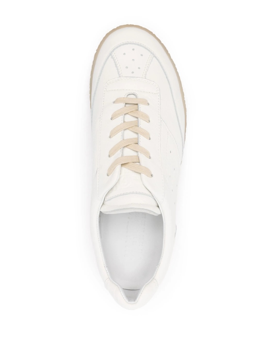 Sneakers MM6 Maison Margiela albi din piele - Img 4