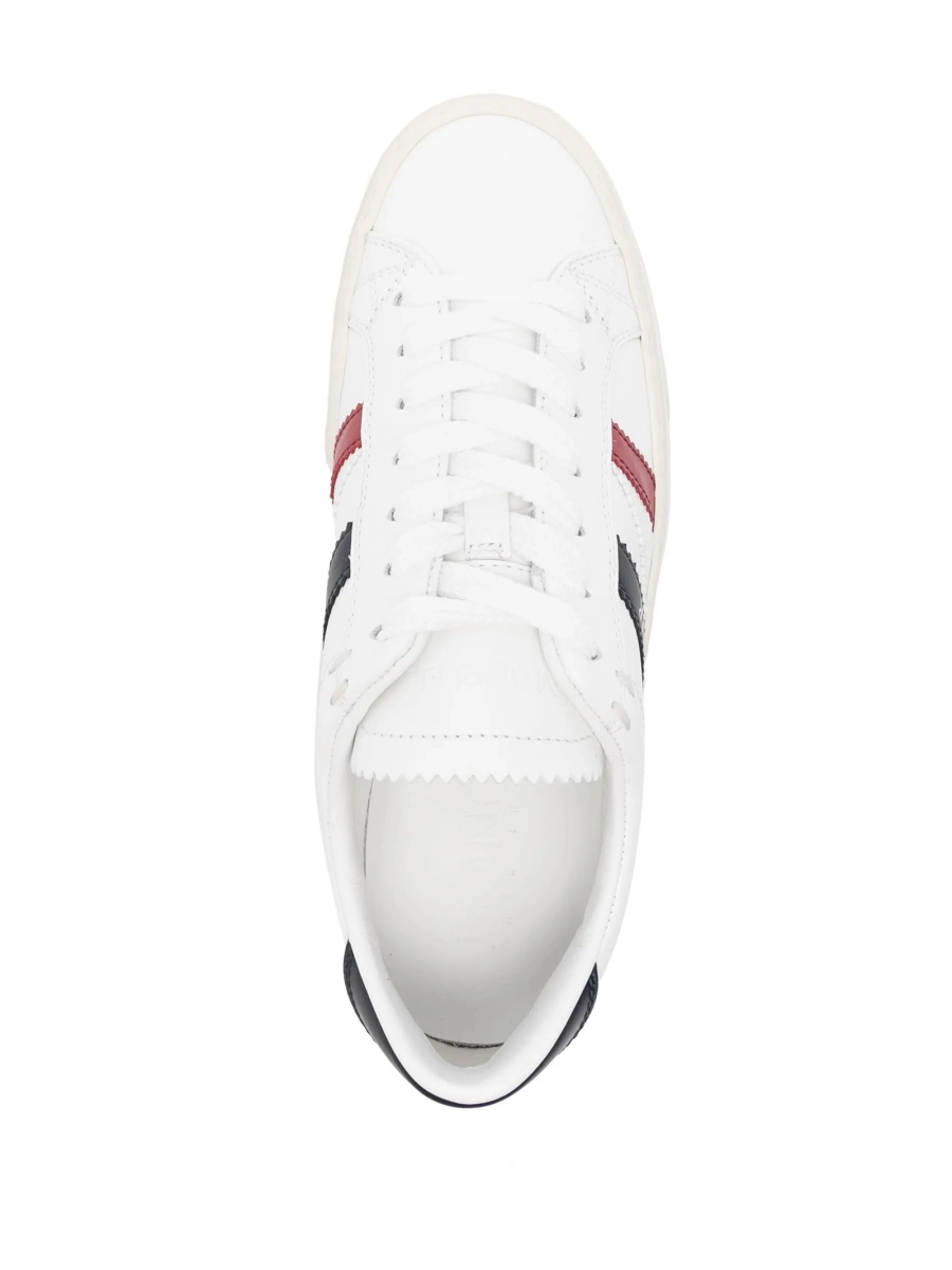 Sneakers Moncler albi din piele - Img 4