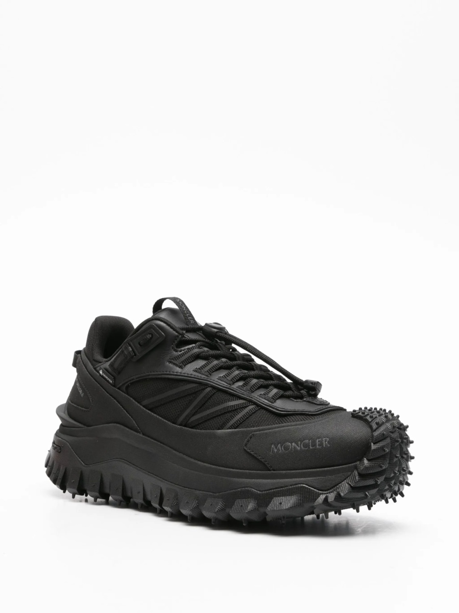 Sneakers Moncler negri din cauciuc si material textil - Img 2