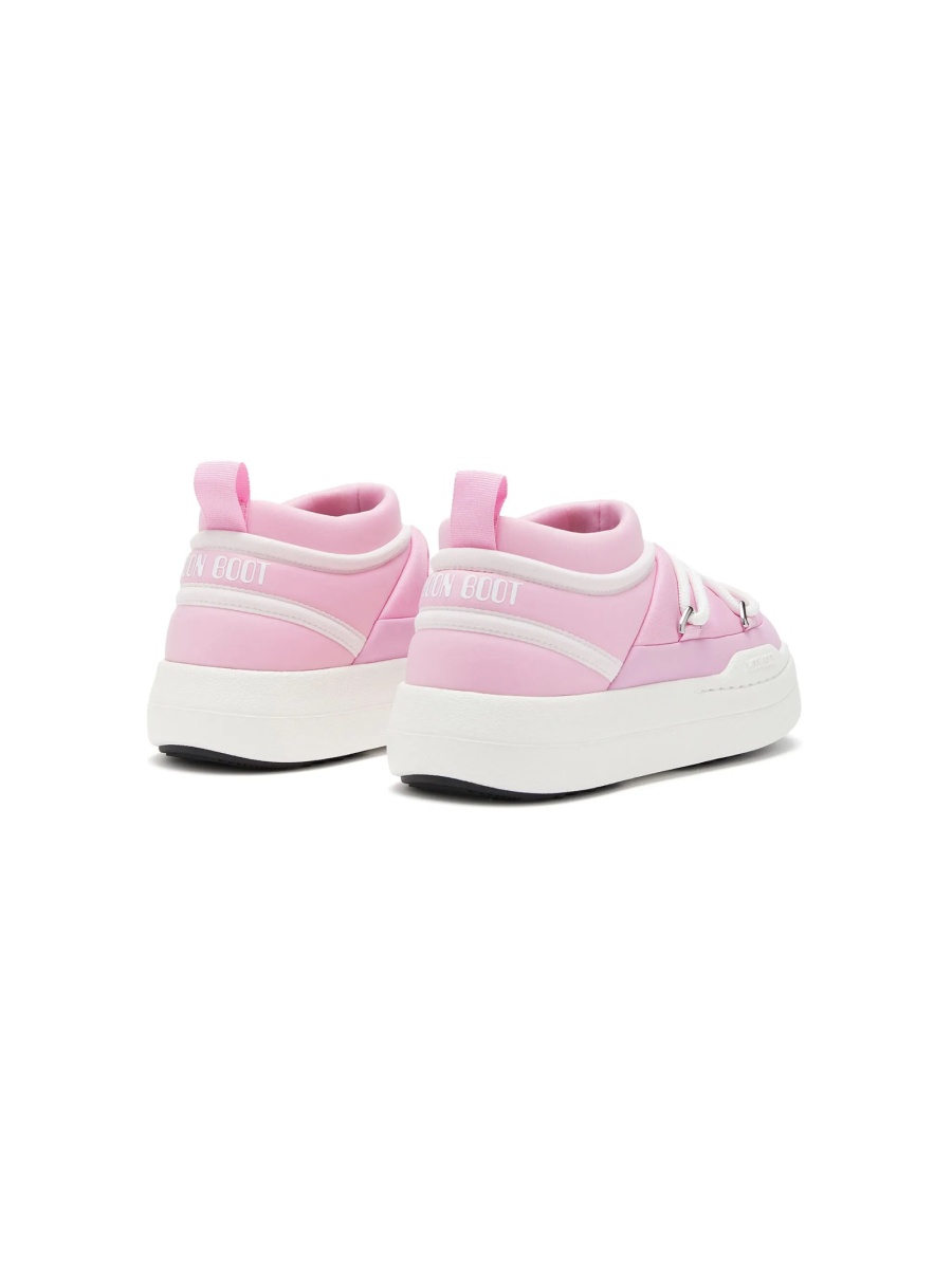 Sneakers Moon Boot roz din poliuretan si poliamida - Img 3