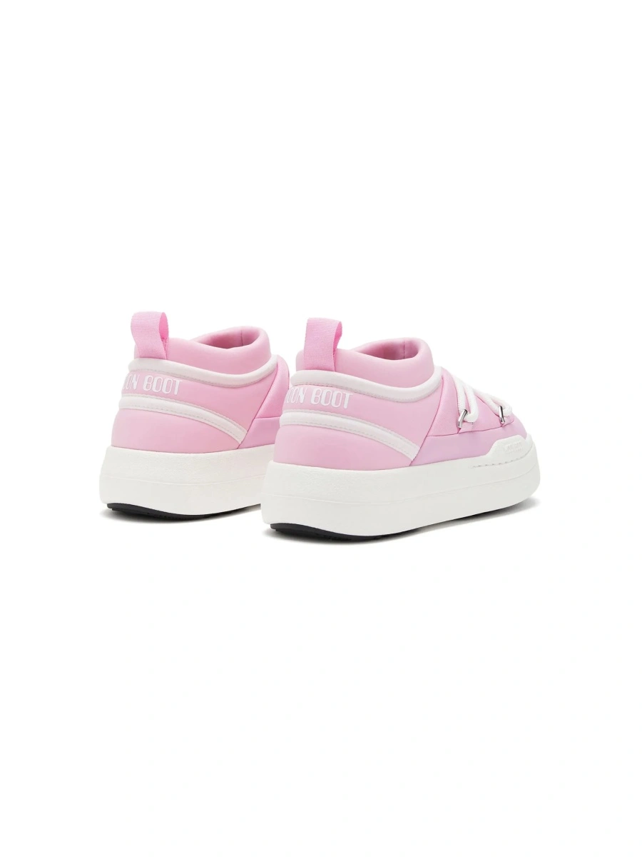 Sneakers Moon Boot roz din poliuretan si poliamida - Img 3