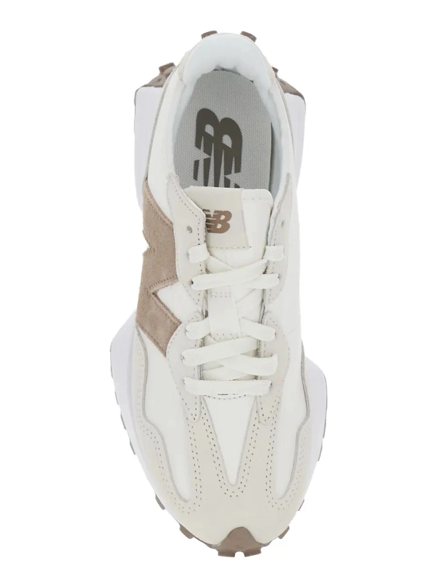 Sneakers New Balance '327' bej din piele si material textil - Img 4