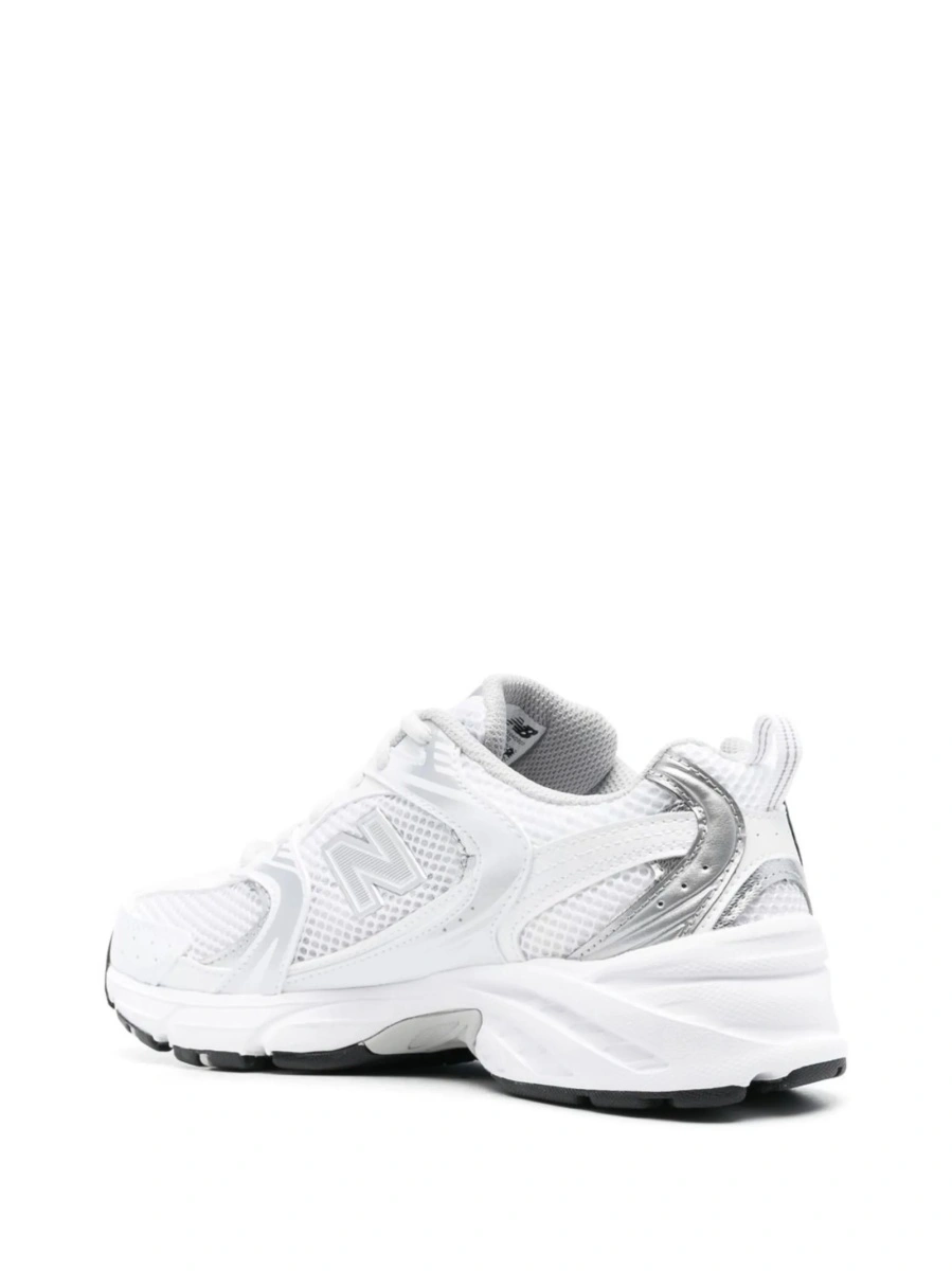 Sneakers New Balance albi din poliamida si material textil - Img 3