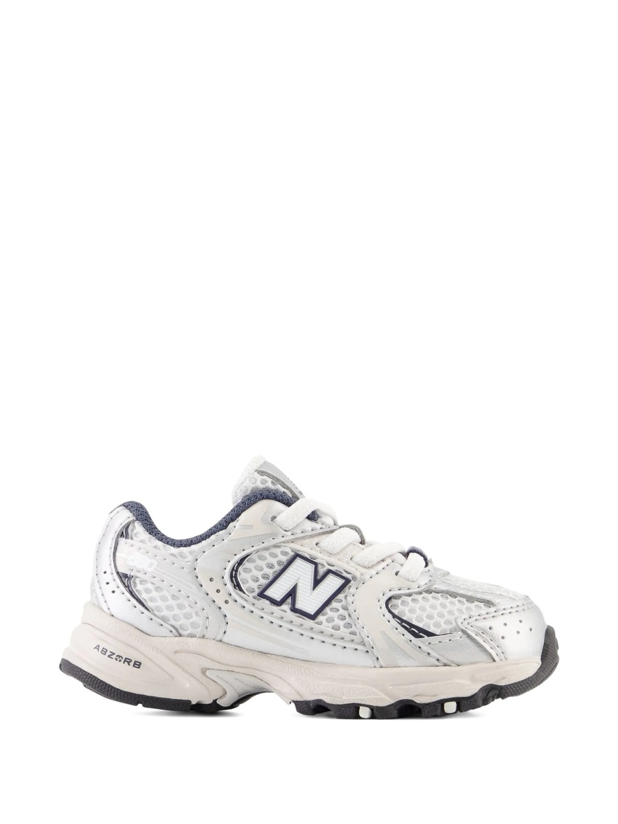 Sneakers New Balance Kids albi din poliuretan si plasa - Img 2