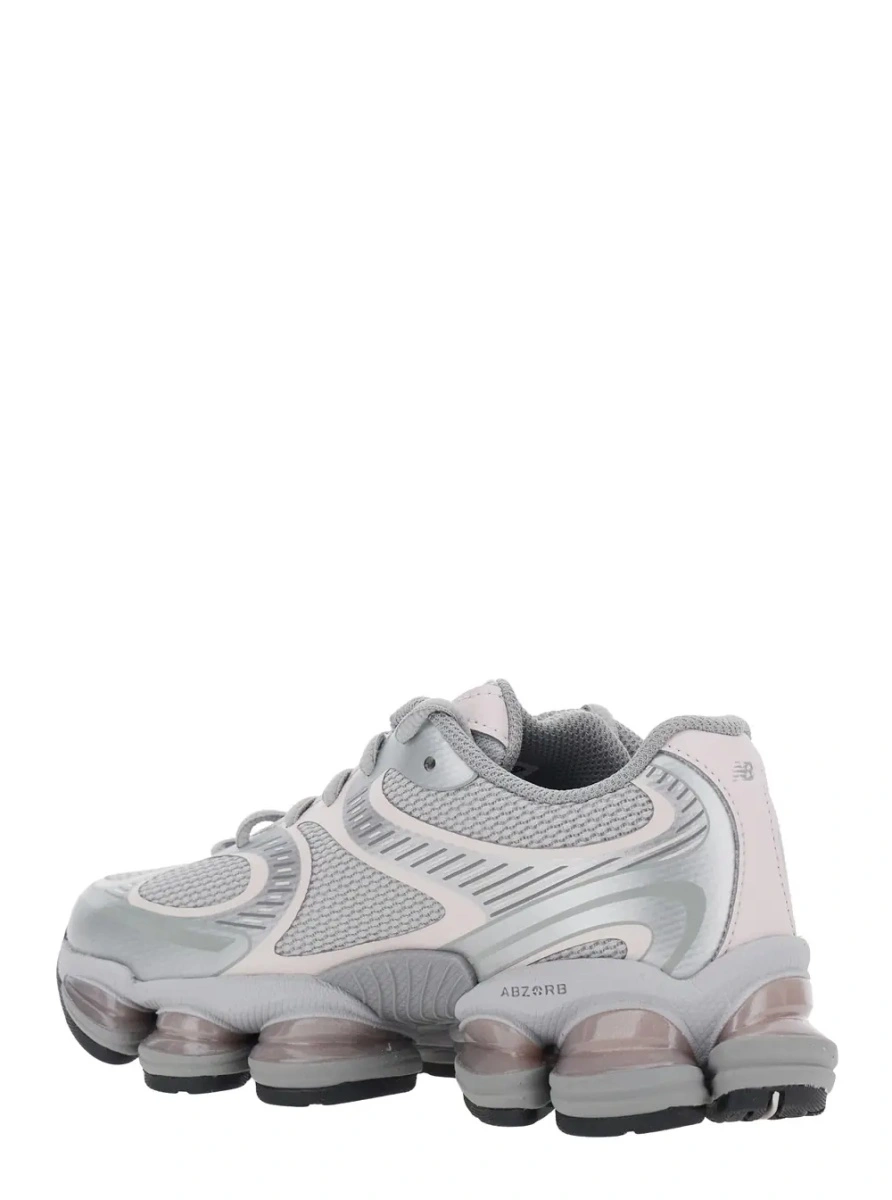 Sneakers New Balance roz din piele si material textil - Img 3