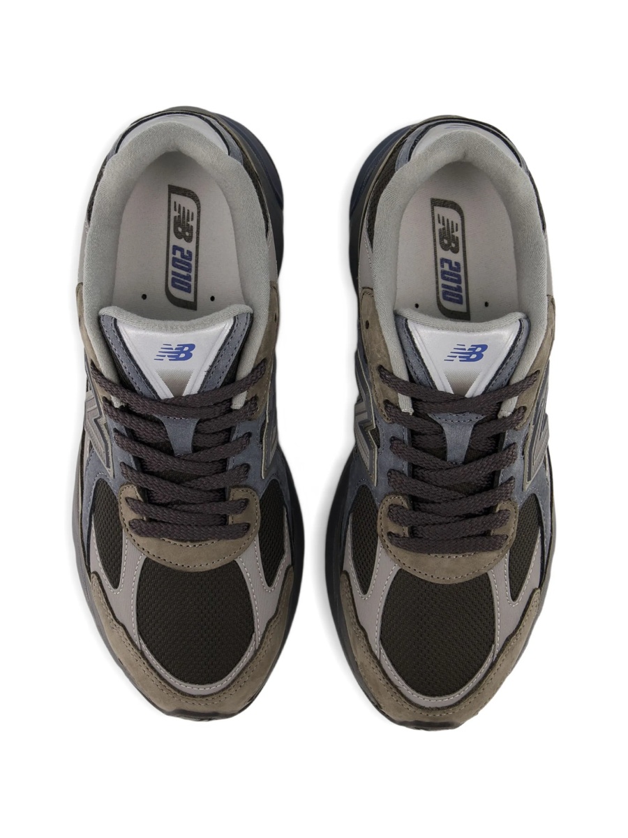 Sneakers New Balance verzi din piele intoarsa si plasa - Img 4