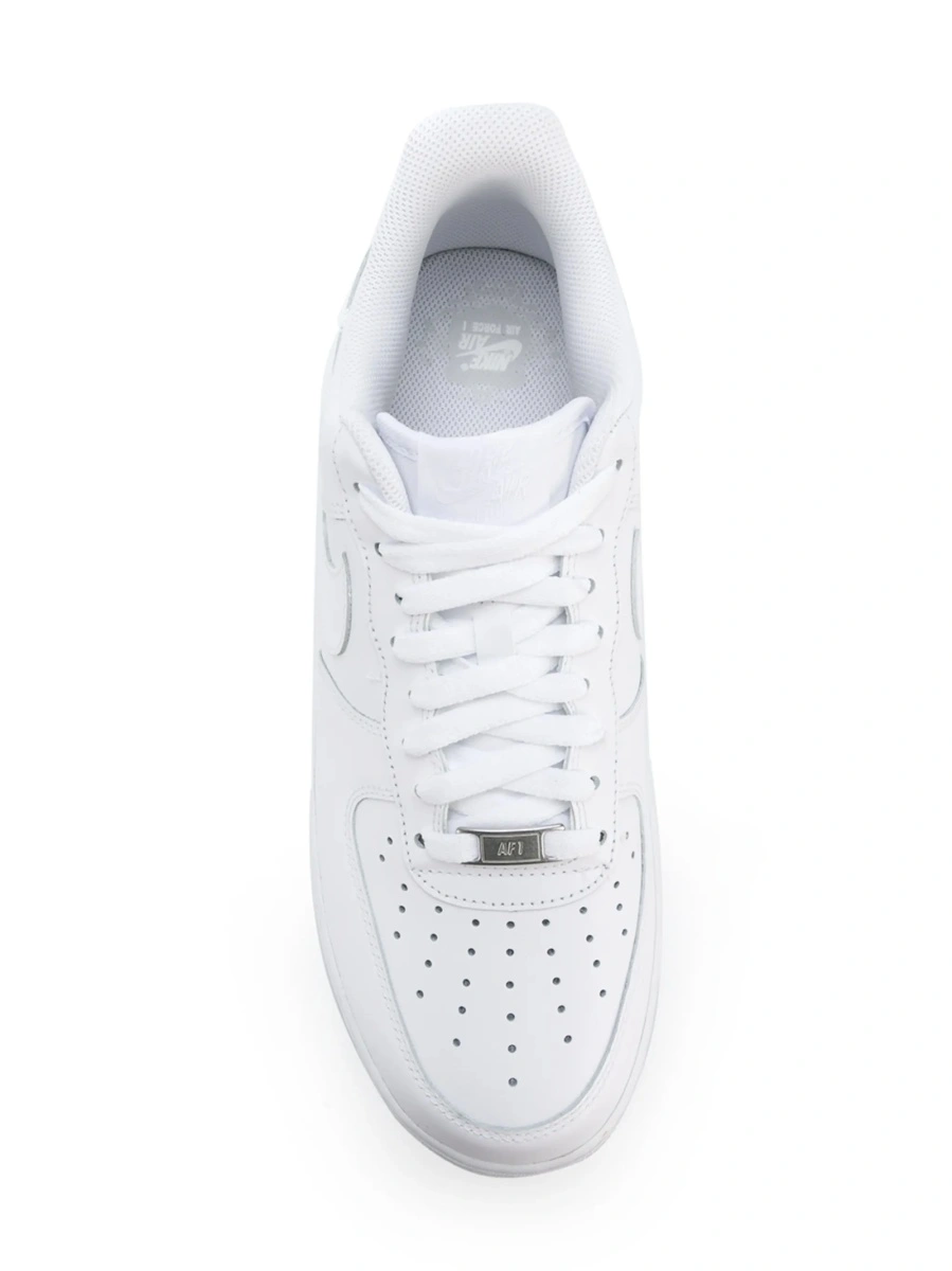 Sneakers Nike air force 1 albi din polyester si piele - Img 4