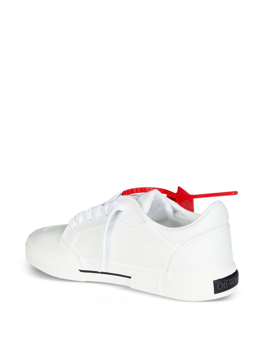 Sneakers Off-White albi din piele si bumbac - Img 3