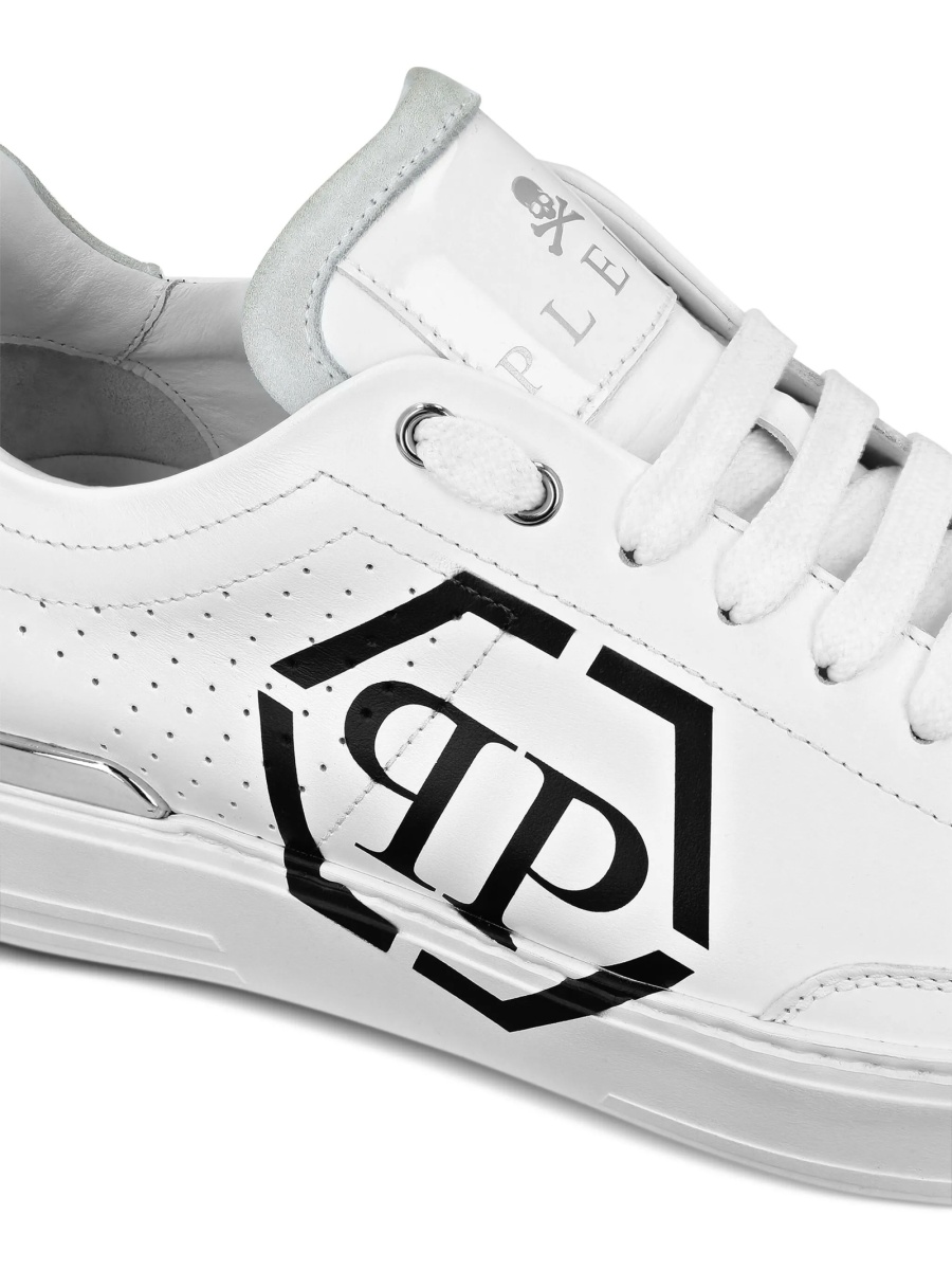 Sneakers Philipp Plein albi din piele - Img 4