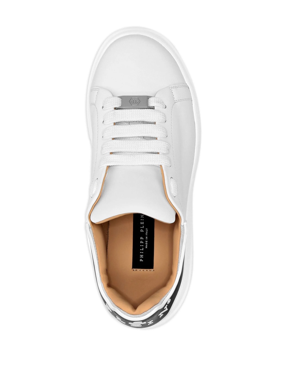Sneakers Philipp Plein albi din piele - Img 4