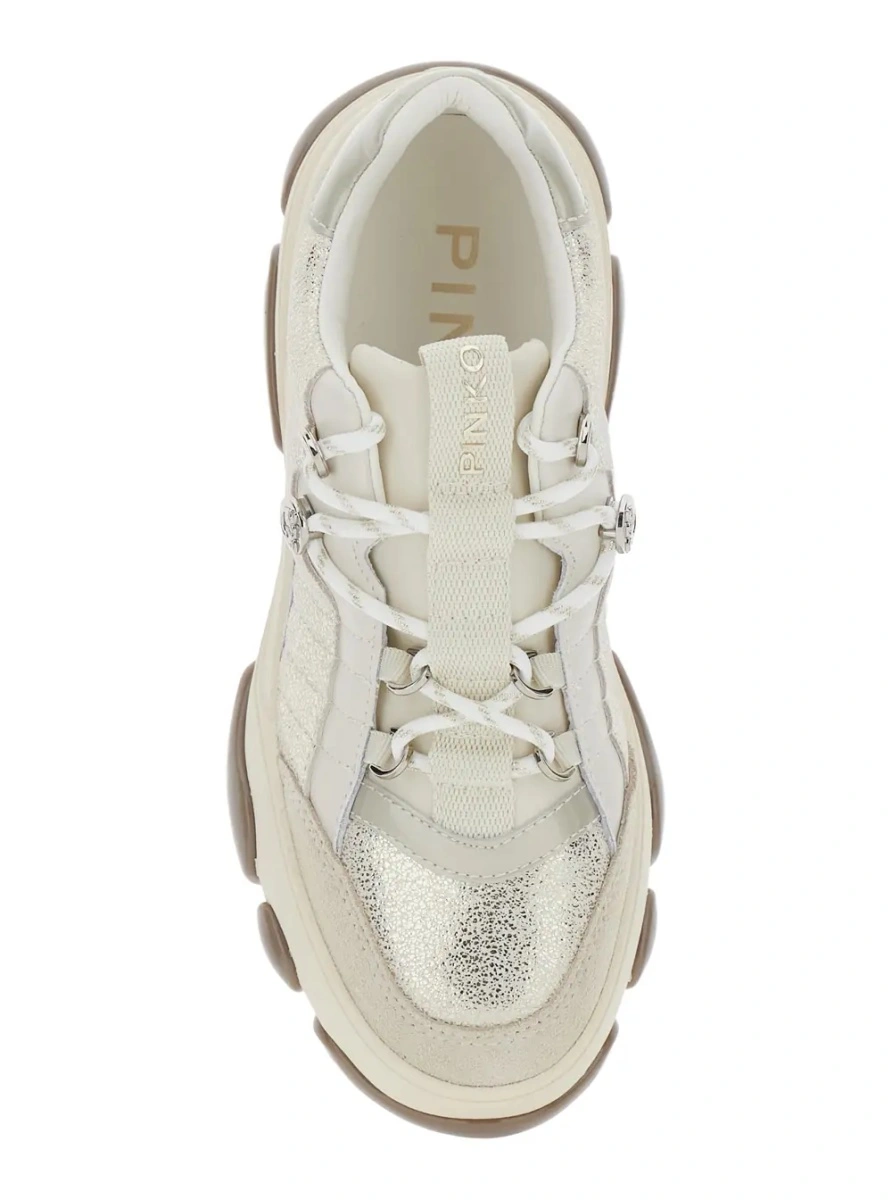 Sneakers Pinko albi din piele 'ATHENA' - Img 4
