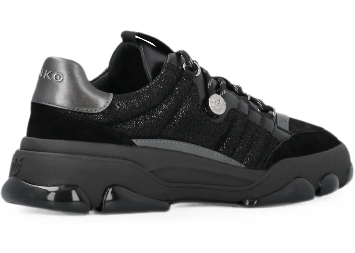 Sneakers Pinko negri din piele intoarsa - Img 6