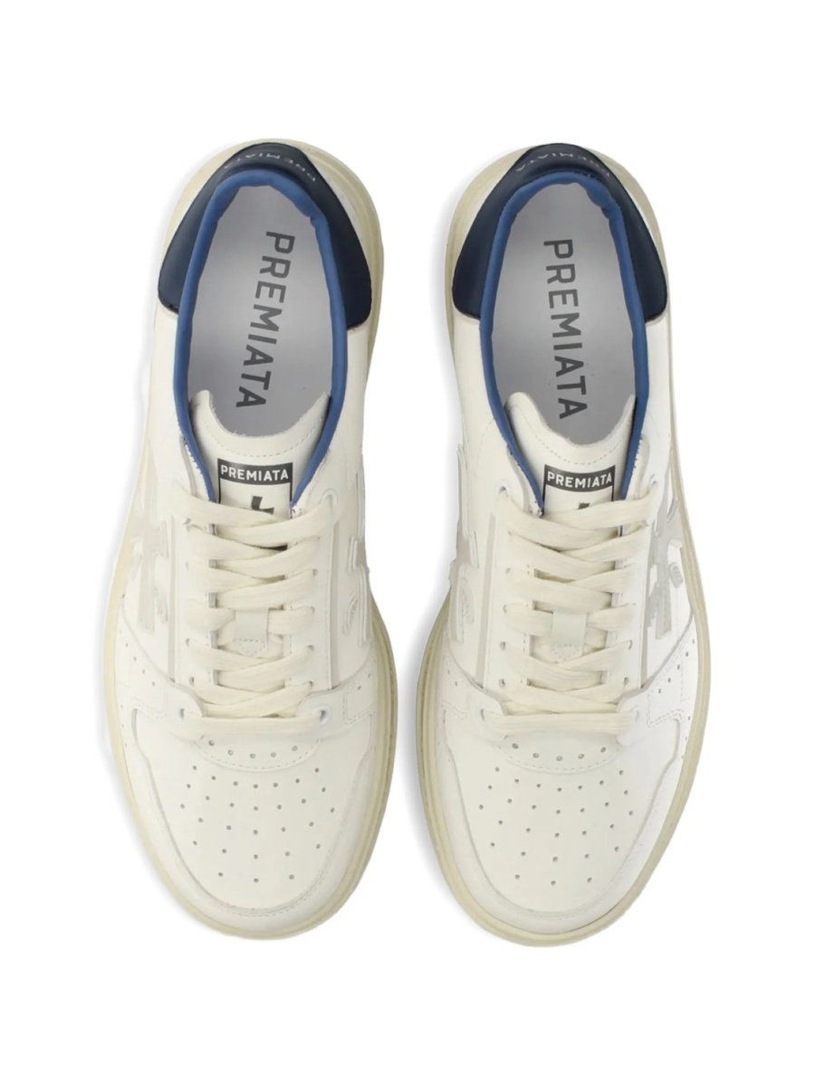 Sneakers Premiata albi din cauciuc si piele - Img 4