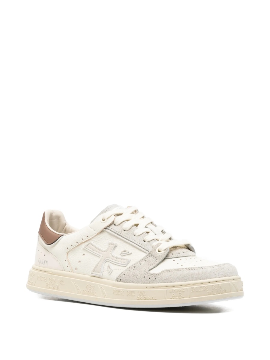 Sneakers Premiata albi din poliuretan si piele - Img 2
