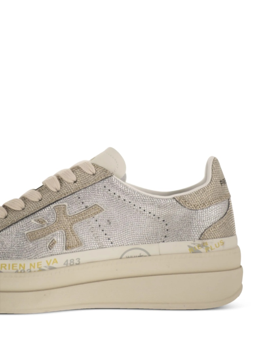 Sneakers Premiata argintii din nylon si poliuretan - Img 5