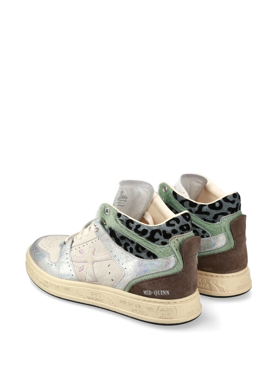 Sneakers Premiata gri din acrilic si piele - Img 3