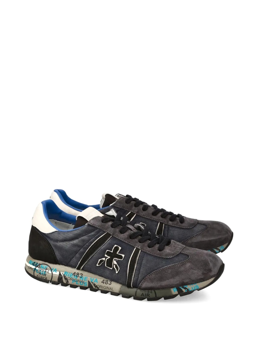 Sneakers Premiata gri din piele intoarsa - Img 2