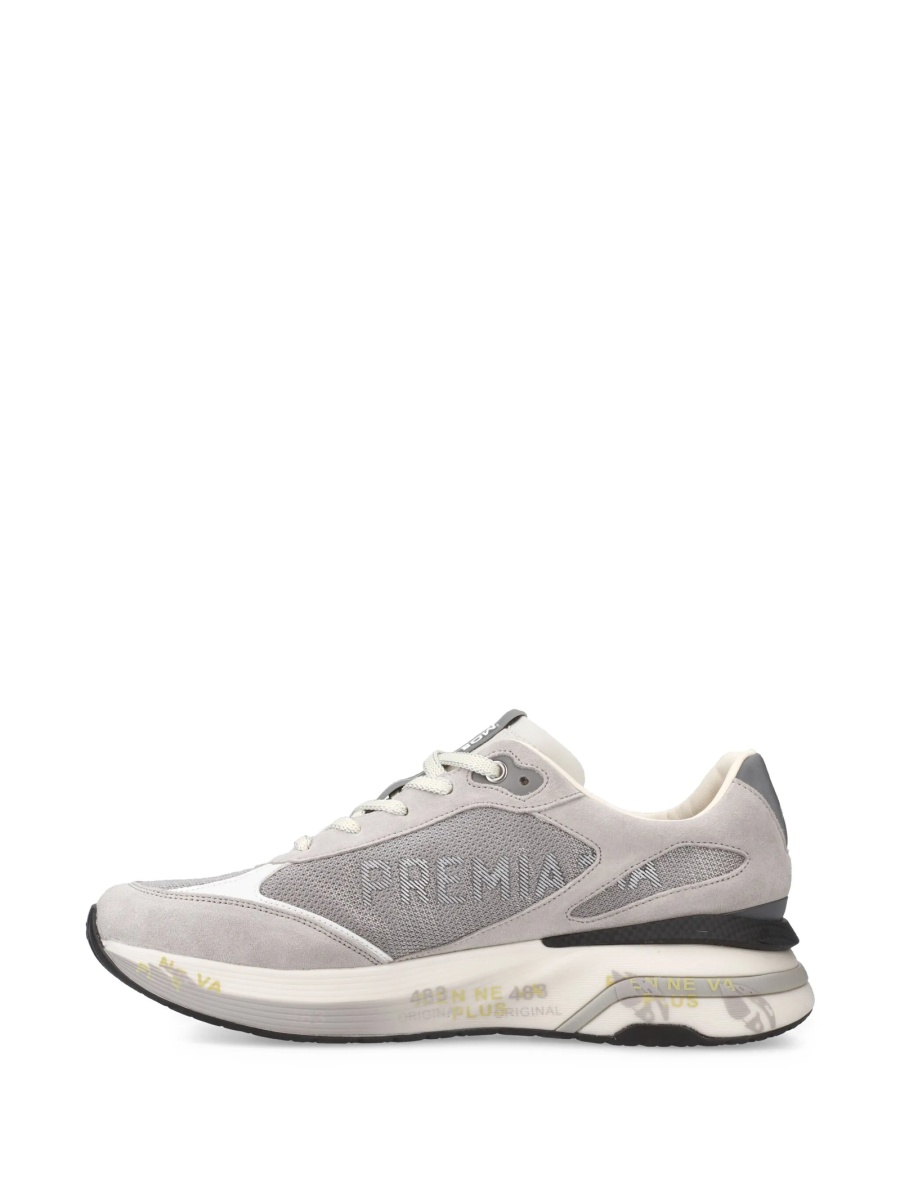 Sneakers Premiata gri din piele si poliamida - Img 5
