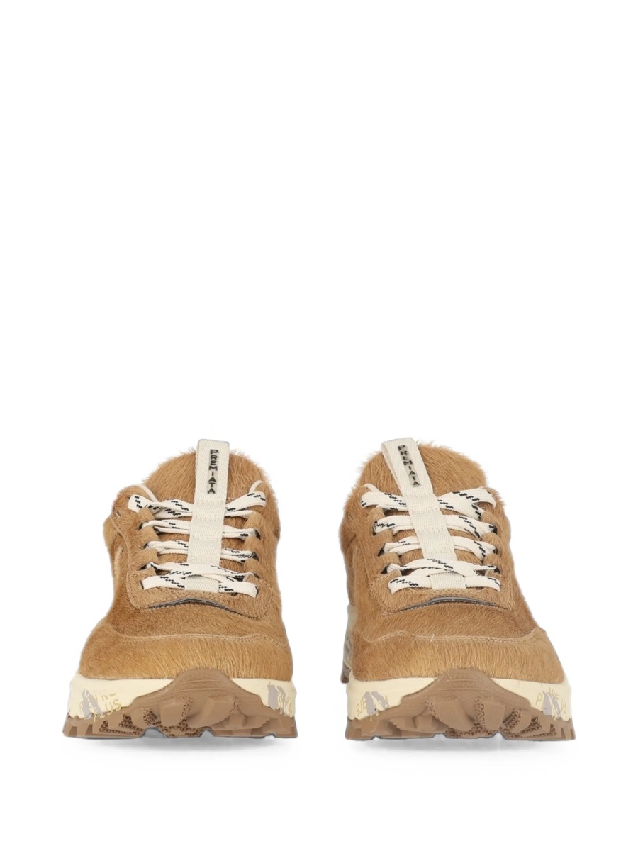 Sneakers Premiata maro din par de vitel - Img 3