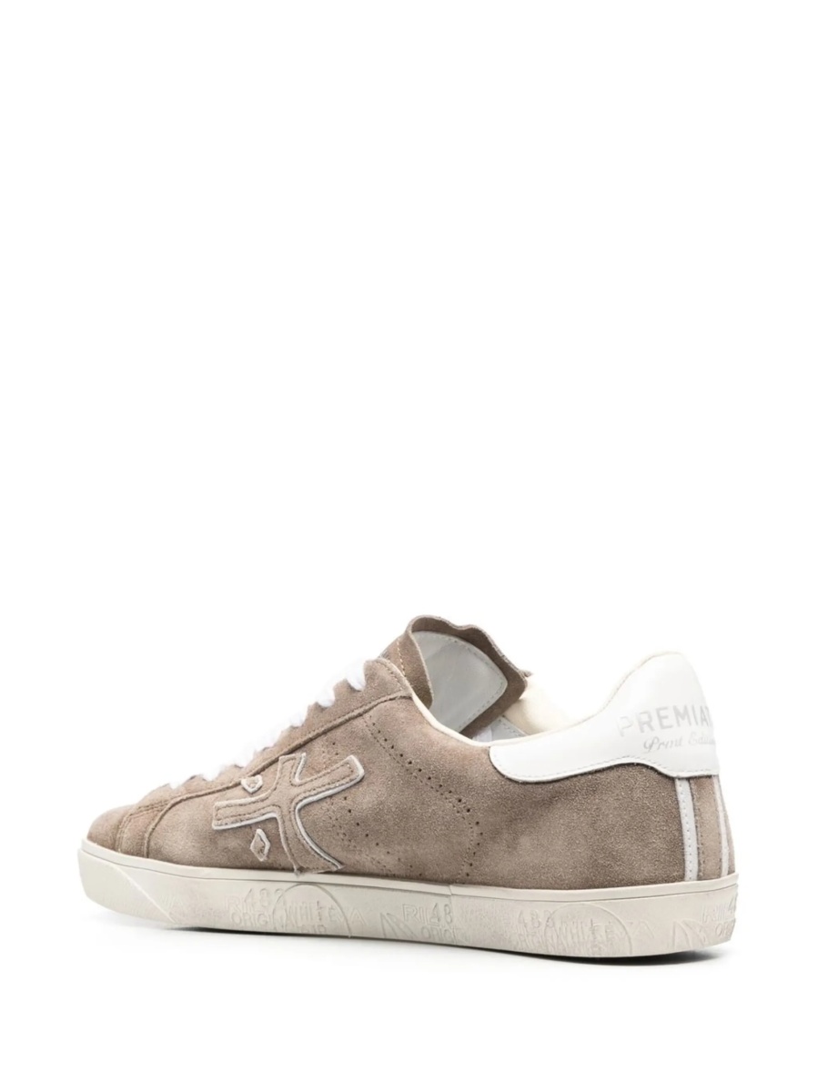 Sneakers Premiata maro din piele intoarsa - Img 3