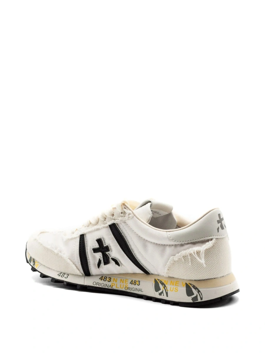 Sneakers Premiata neutri din poliuretan si bumbac - Img 3