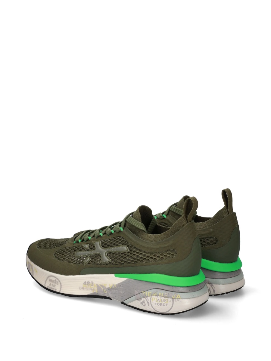 Sneakers Premiata verzi din nylon - Img 3
