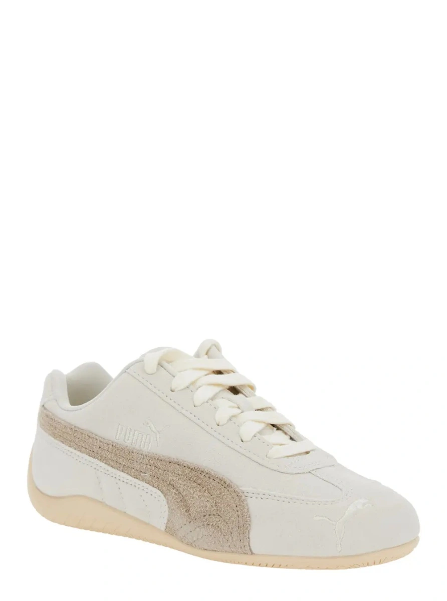 Sneakers PUMA albi din piele intoarsa - Img 2