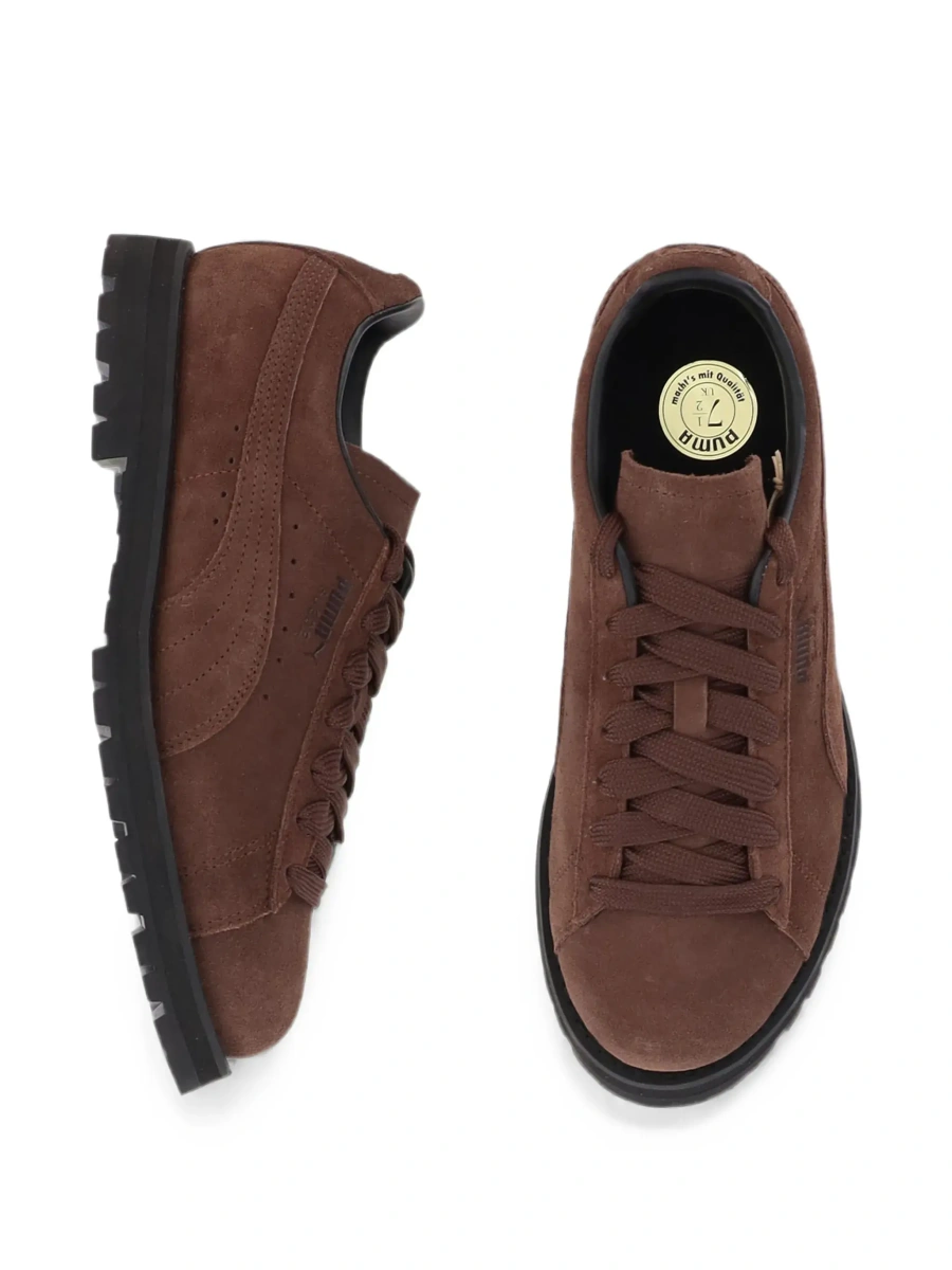 Sneakers PUMA maro din piele intoarsa - Img 7