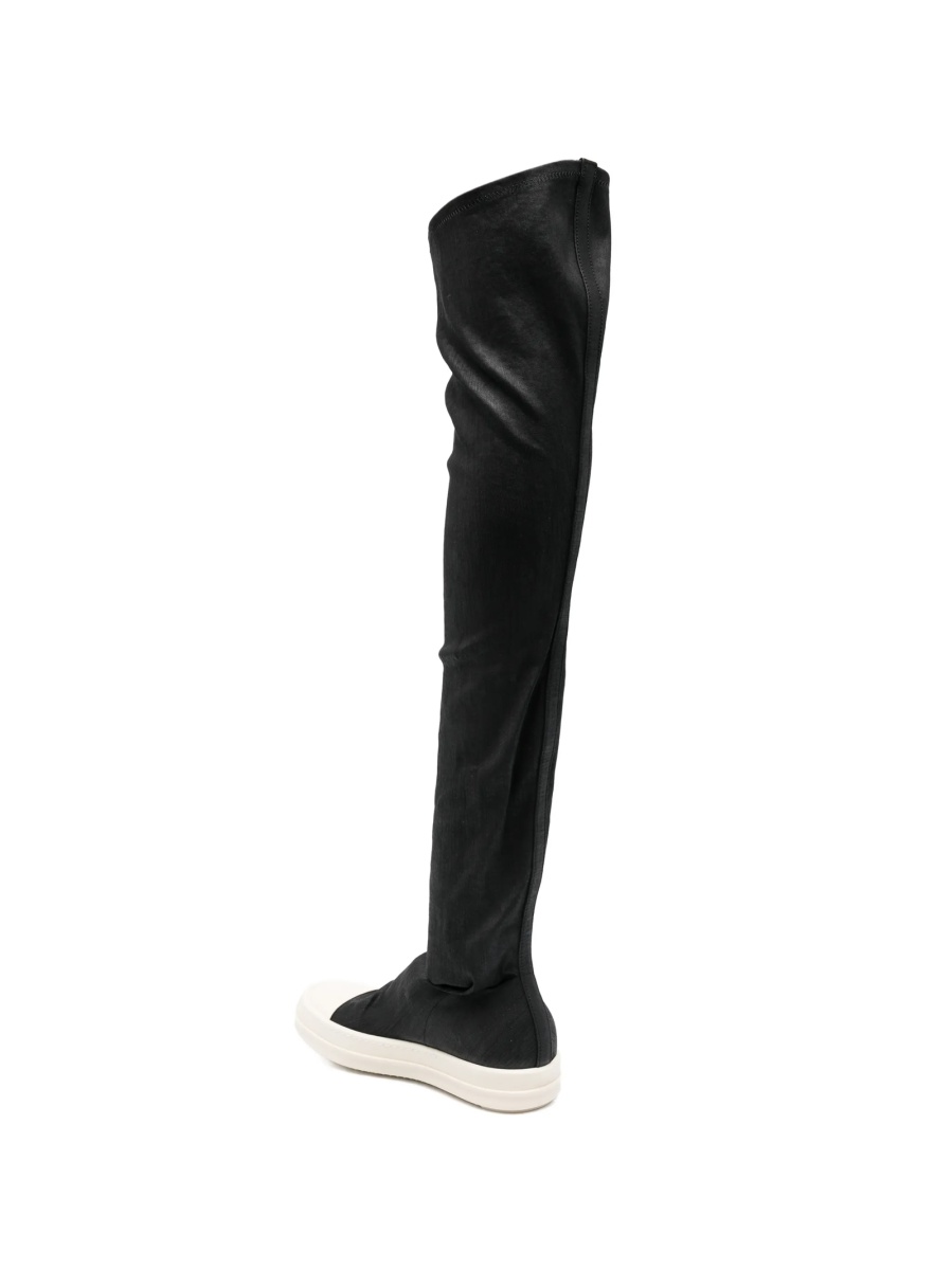 Sneakers Rick Owens negri din material textil si cauciuc - Img 3