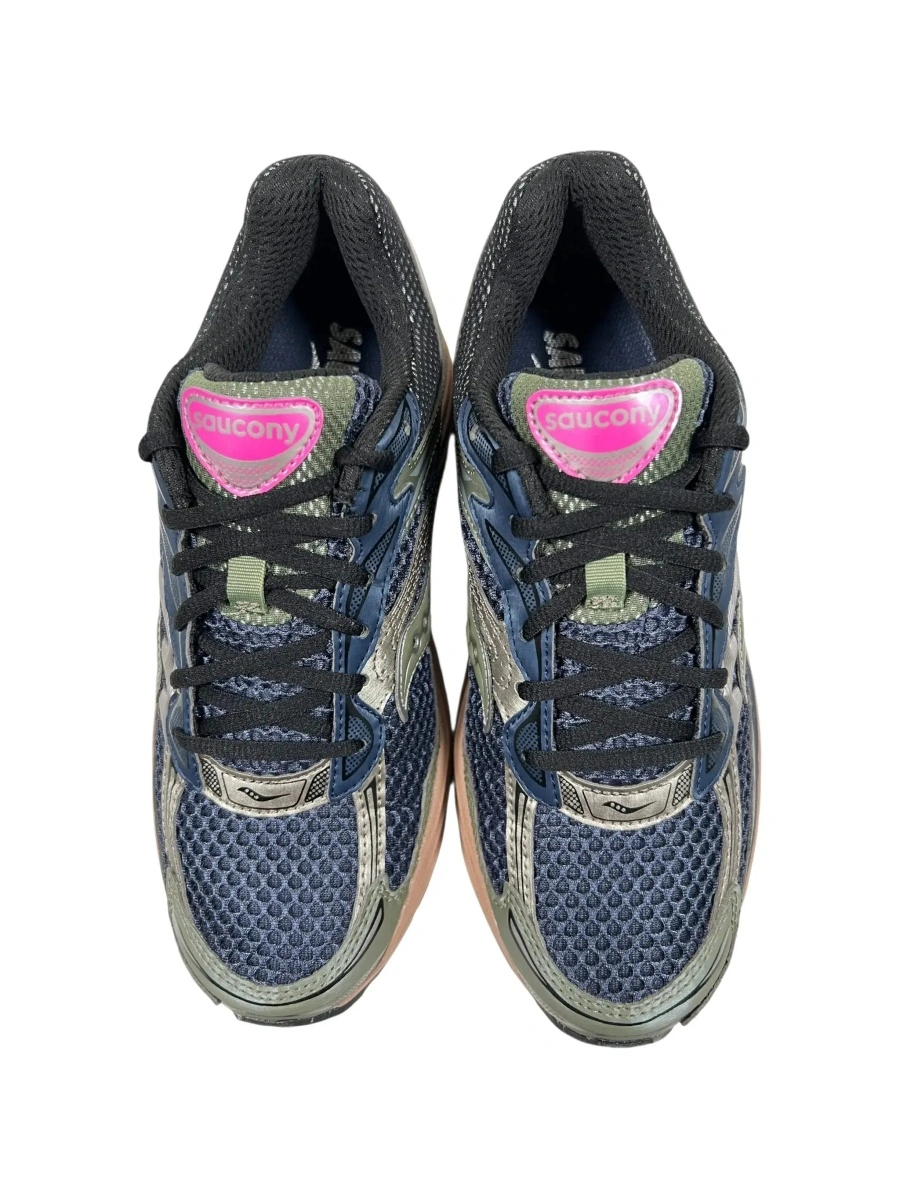 Sneakers Saucony albastri din material textil - Img 6