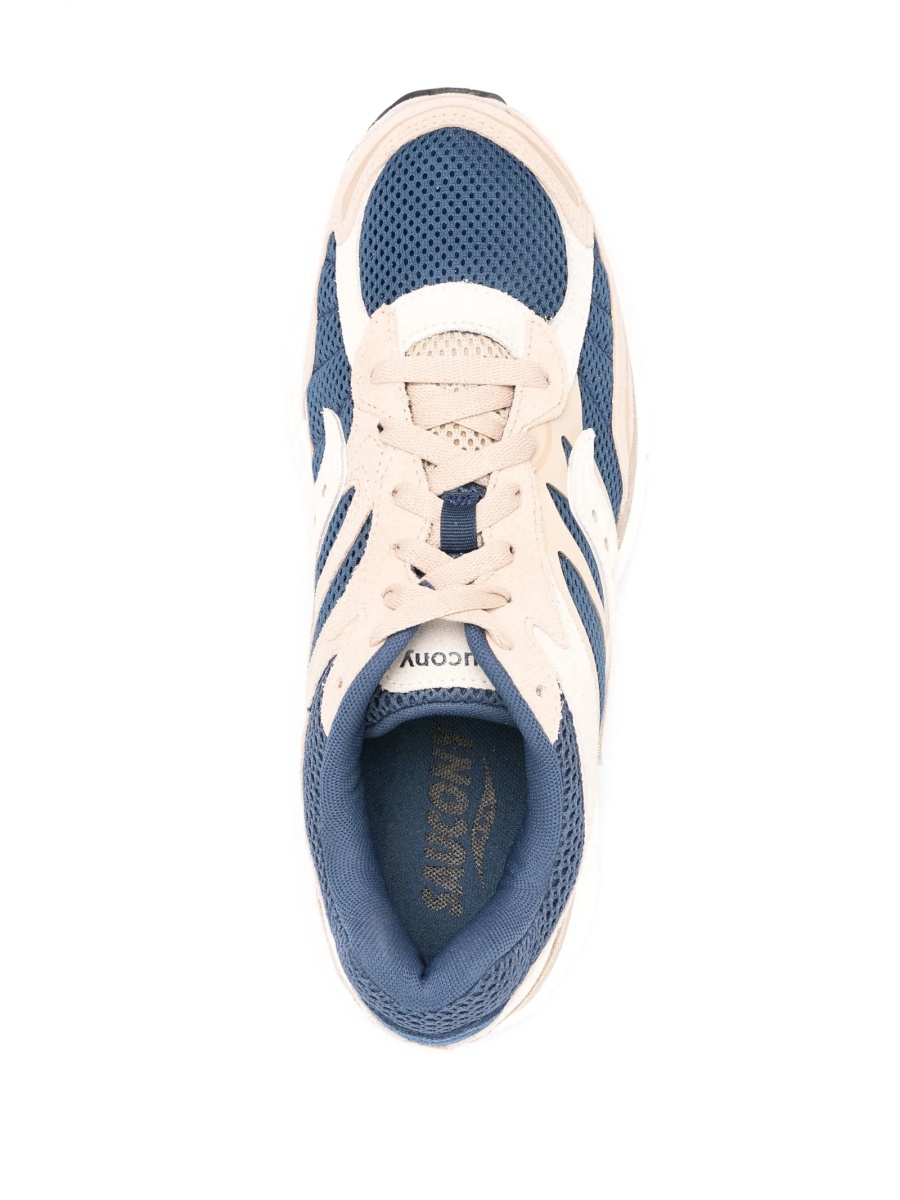 Sneakers Saucony neutri din piele intoarsa si material textil - Img 4