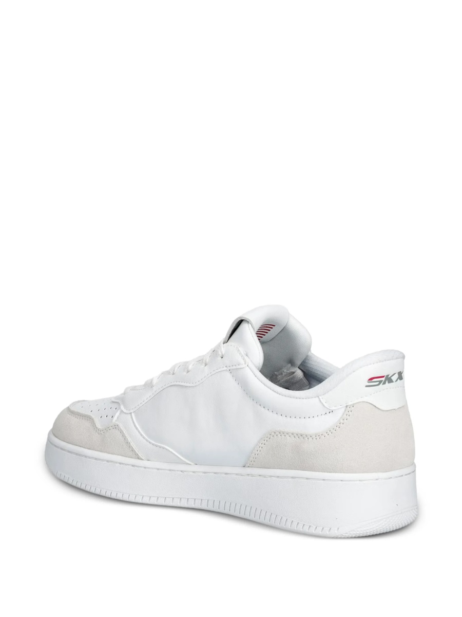 Sneakers SKECHERS albi din piele si material textil - Img 3