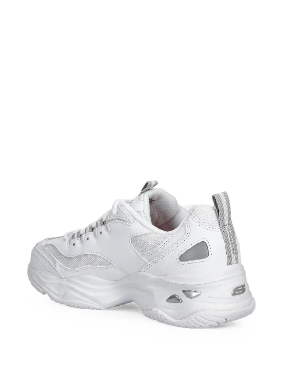 Sneakers SKECHERS albi din piele si poliuretan - Img 4