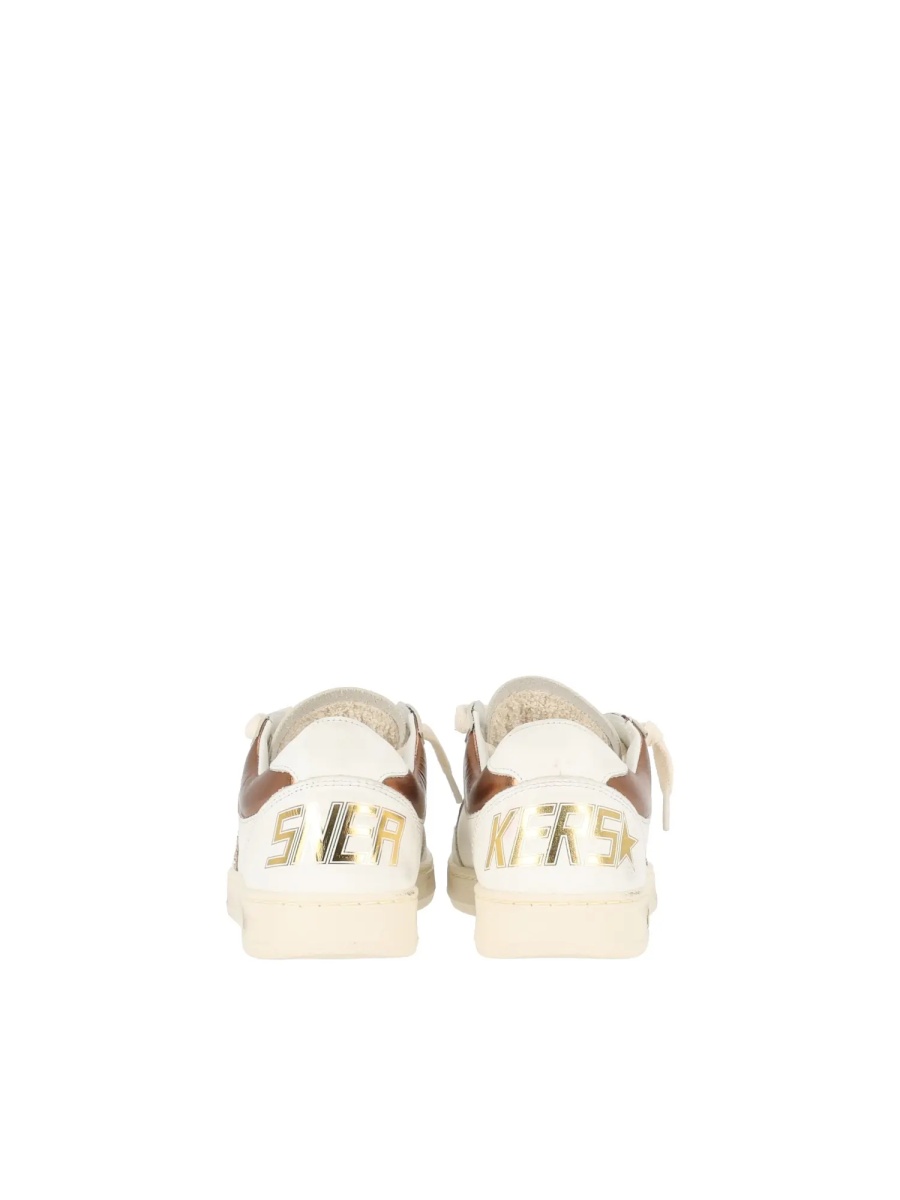 Sneakers SNEAKERS BALLSTAR LEATHER UPPER TOE SPUR AND HEEL LAMINATED COLLAR GLITTER STAR WHITE/GOLD - Img 4