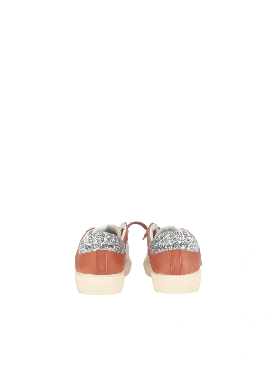 Sneakers SNEAKERS MAY LEATHER UPPER AND TOE GLITTER STAR AND HEEL WHITE/BORDEAUX/SILVER - Img 4