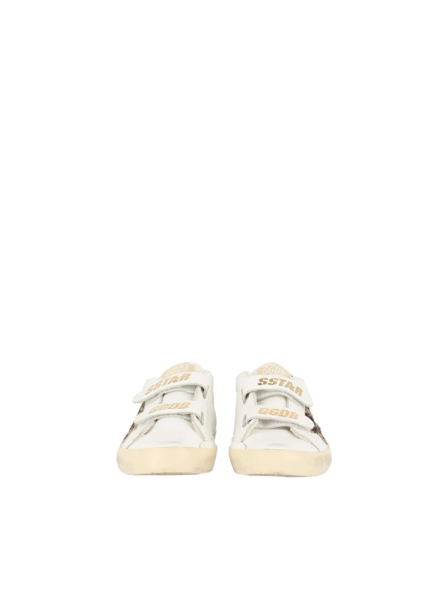 Sneakers SNEAKERS OLD SCHOOL LEATHER UPPER TONGUE AND STRAP HORSY STAR SUEDE SPUR GLITTER HEEL WHITE/LEOPARD/BEIGE/BROWN - Img 3