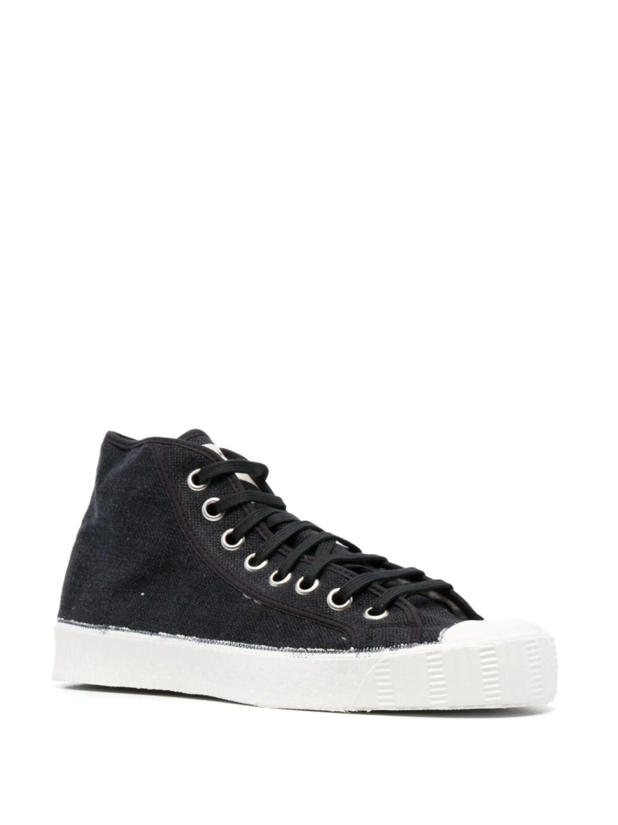 Sneakers SPALWART negri din material textil - Img 2