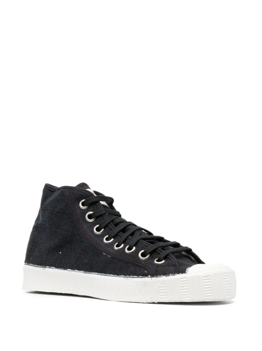 Sneakers SPALWART negri din material textil - Img 2