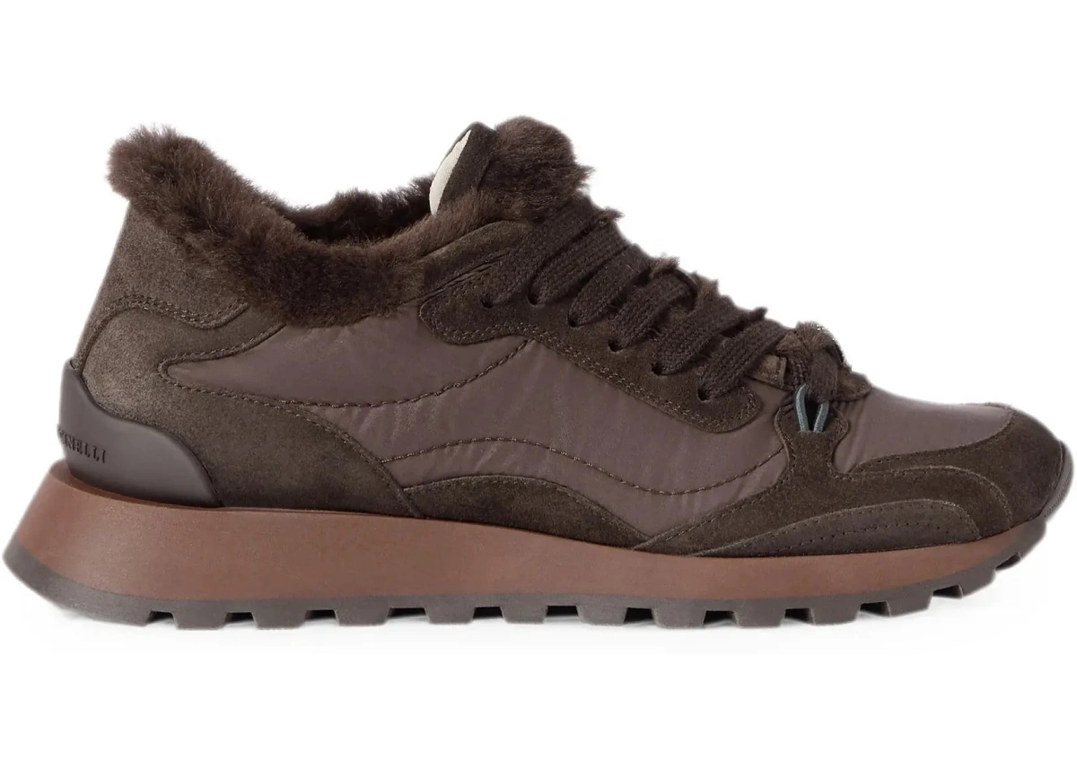 Sneakers Suede and techno fabric Sneakers with shearling lining and monile - Img 9
