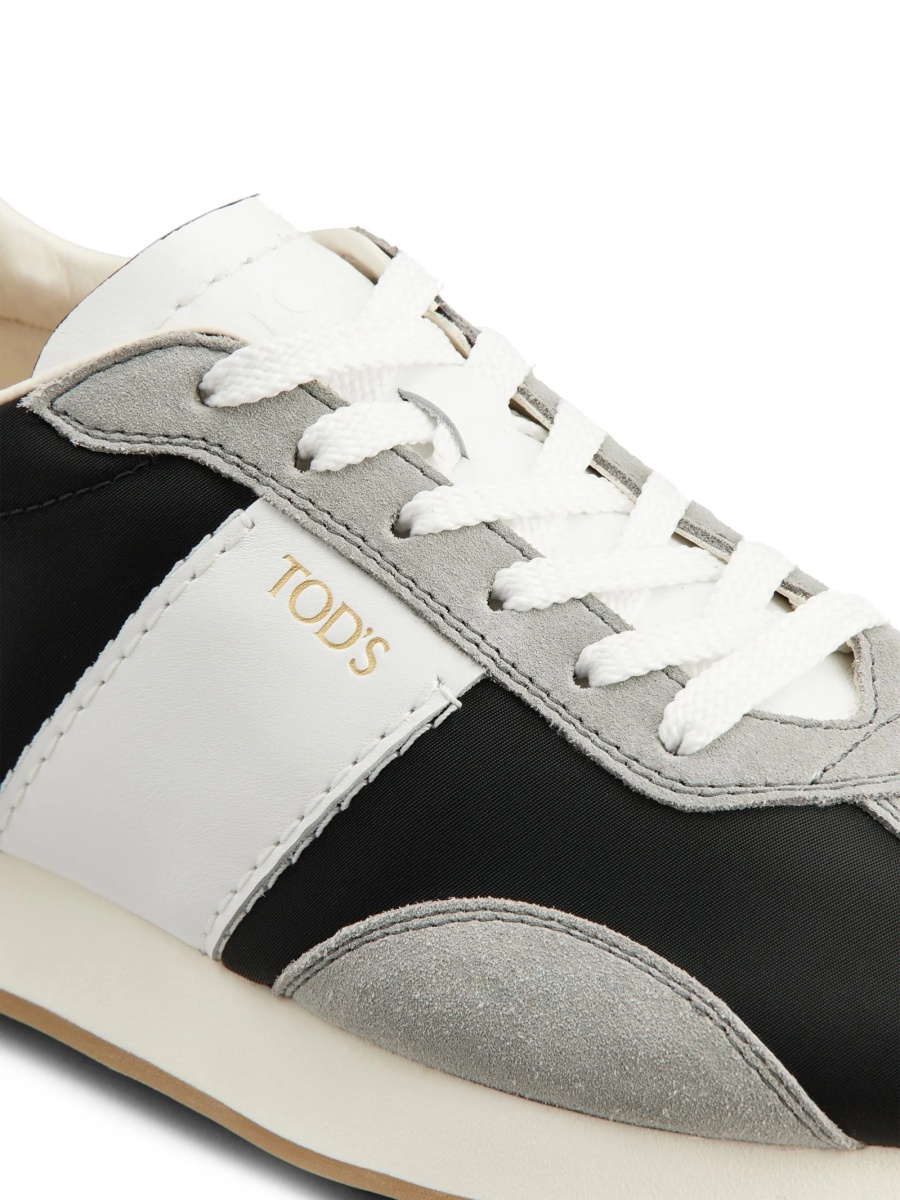 Sneakers TOD'S gri din material textil si piele intoarsa - Img 5