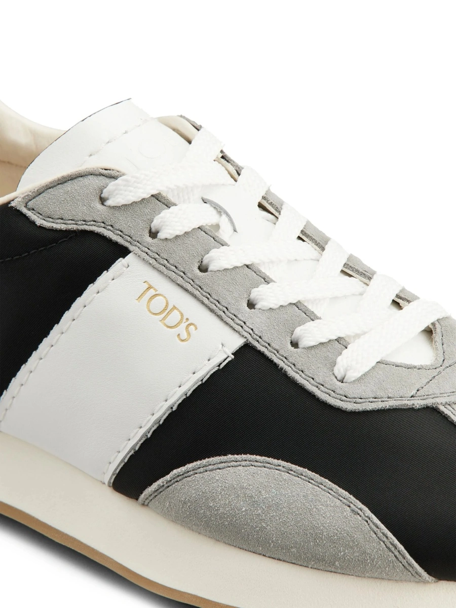 Sneakers TOD'S gri din material textil si piele intoarsa - Img 5