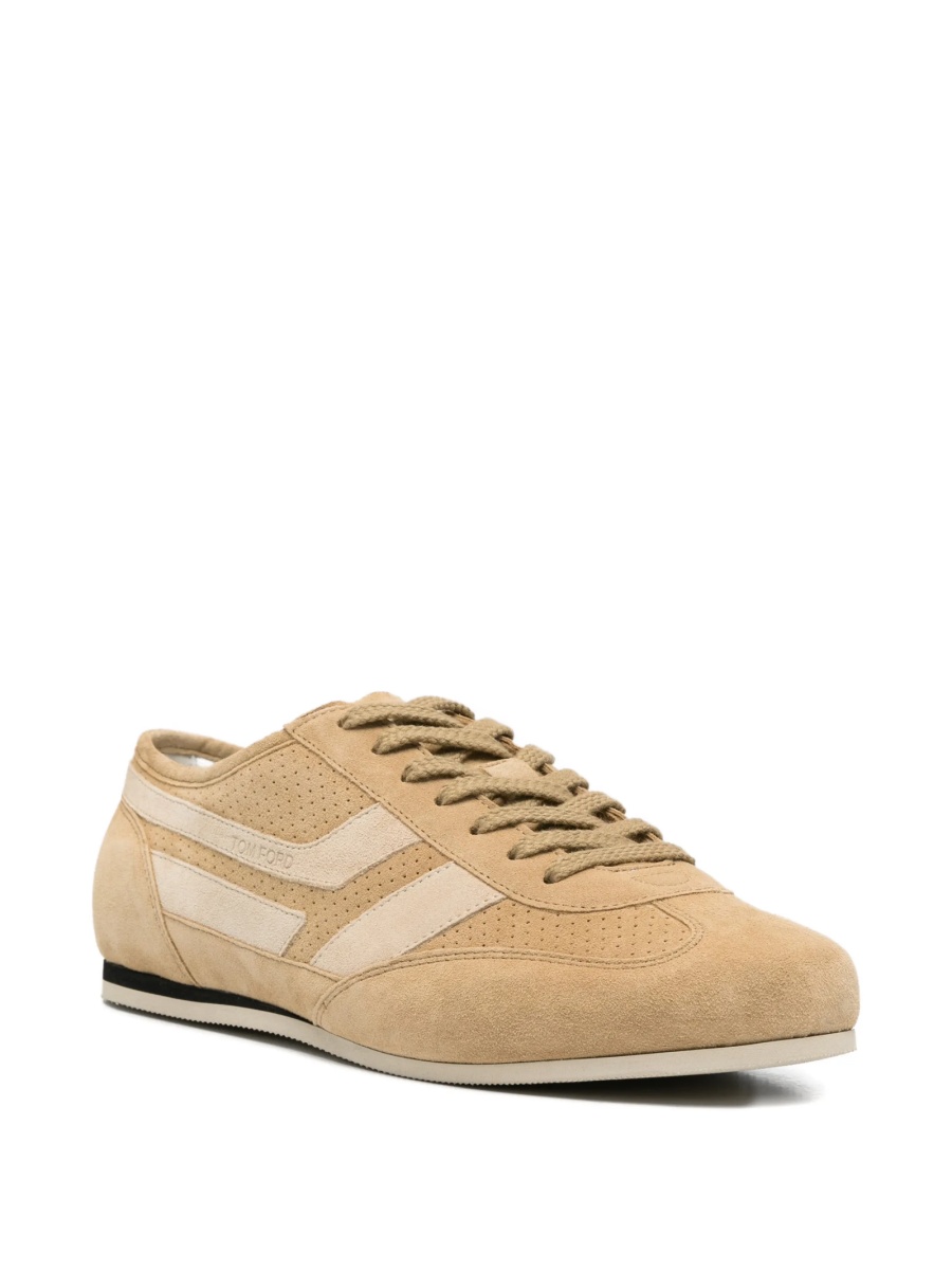 Sneakers Tom Ford neutri din piele intoarsa - Img 2