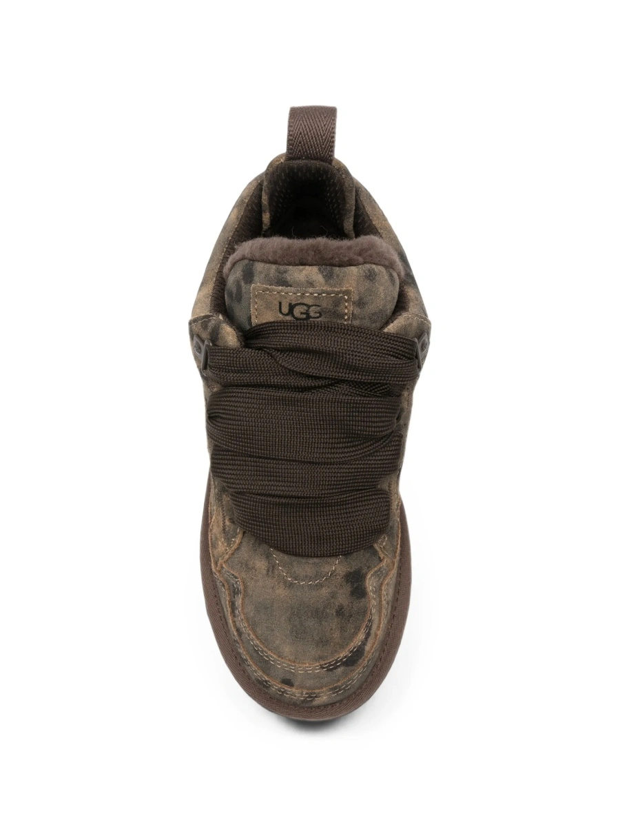 Sneakers UGG maro din poliester reciclat - Img 4