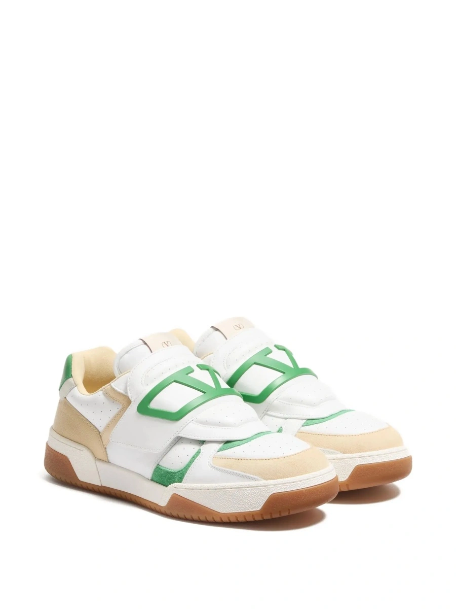 Sneakers Valentino Garavani albi din piele 'Joie de Jouer' - Img 5