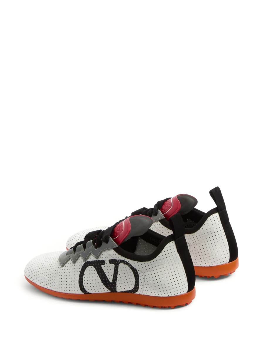 Sneakers Valentino Garavani albi din poliuretan si piele - Img 5