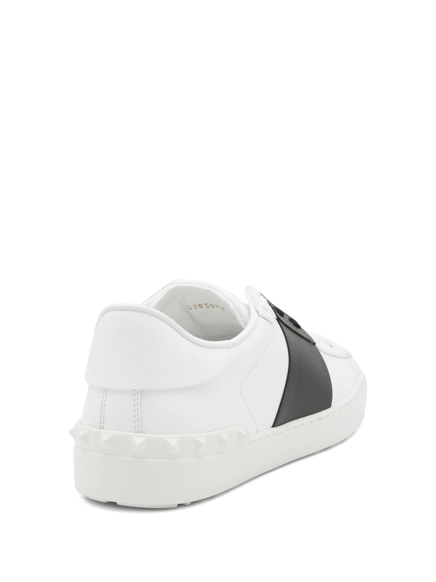 Sneakers Valentino Garavani Open albi din piele - Img 3