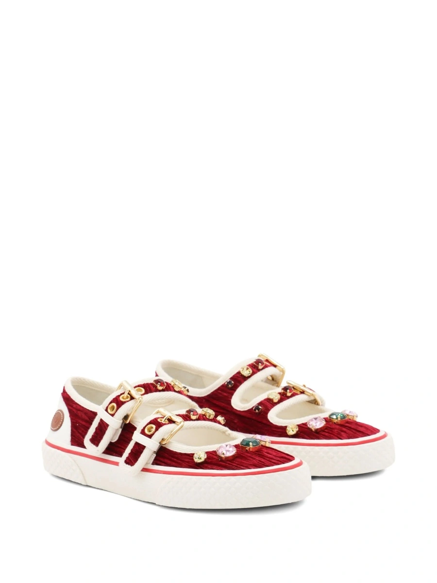 Sneakers Valentino Garavani rosii din piele - Img 2