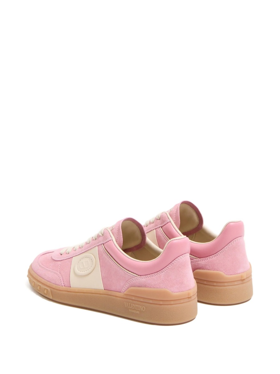 Sneakers Valentino Garavani roz din piele intoarsa si piele - Img 3