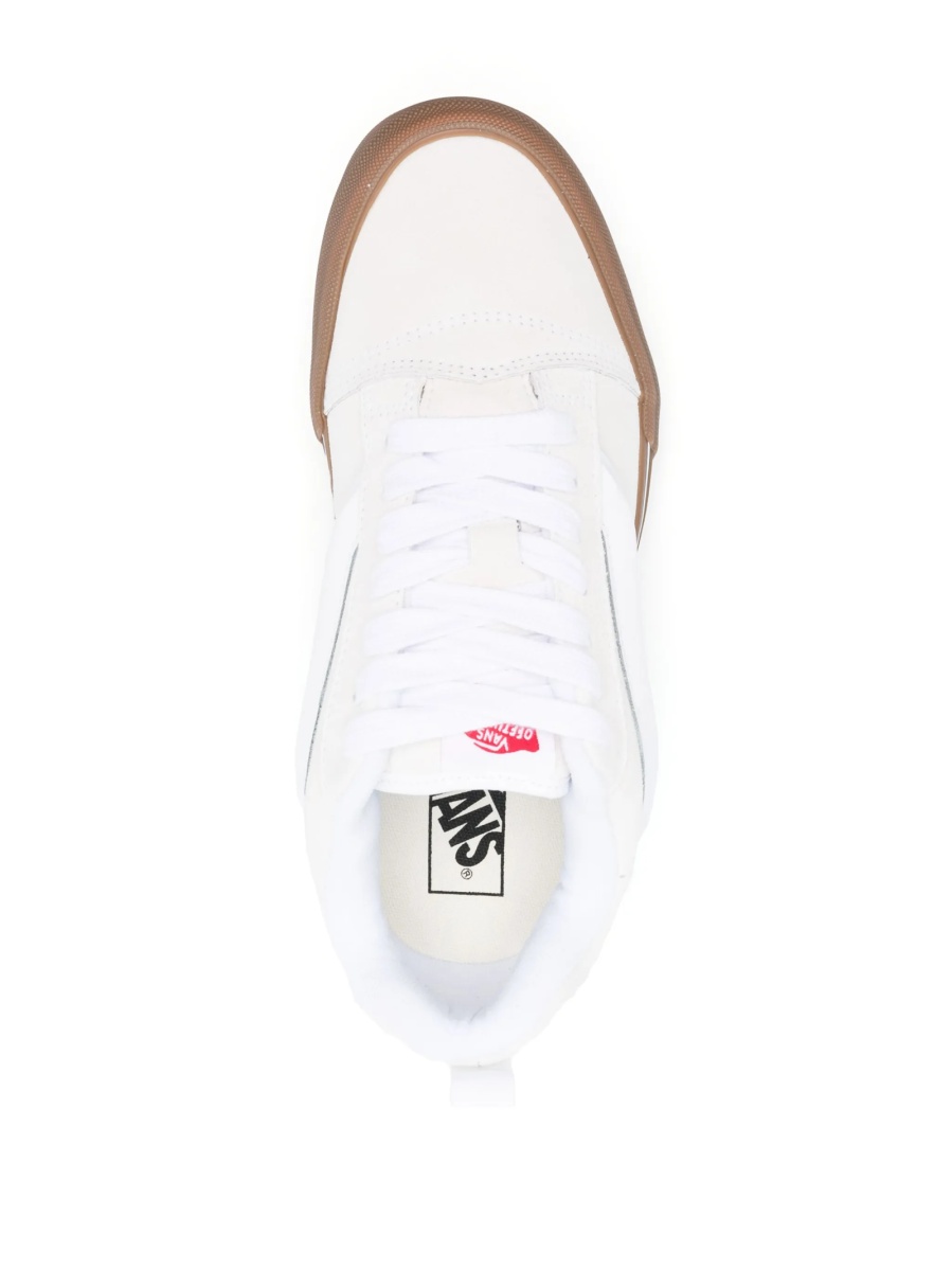 Sneakers Vans albi din piele intoarsa - Img 4