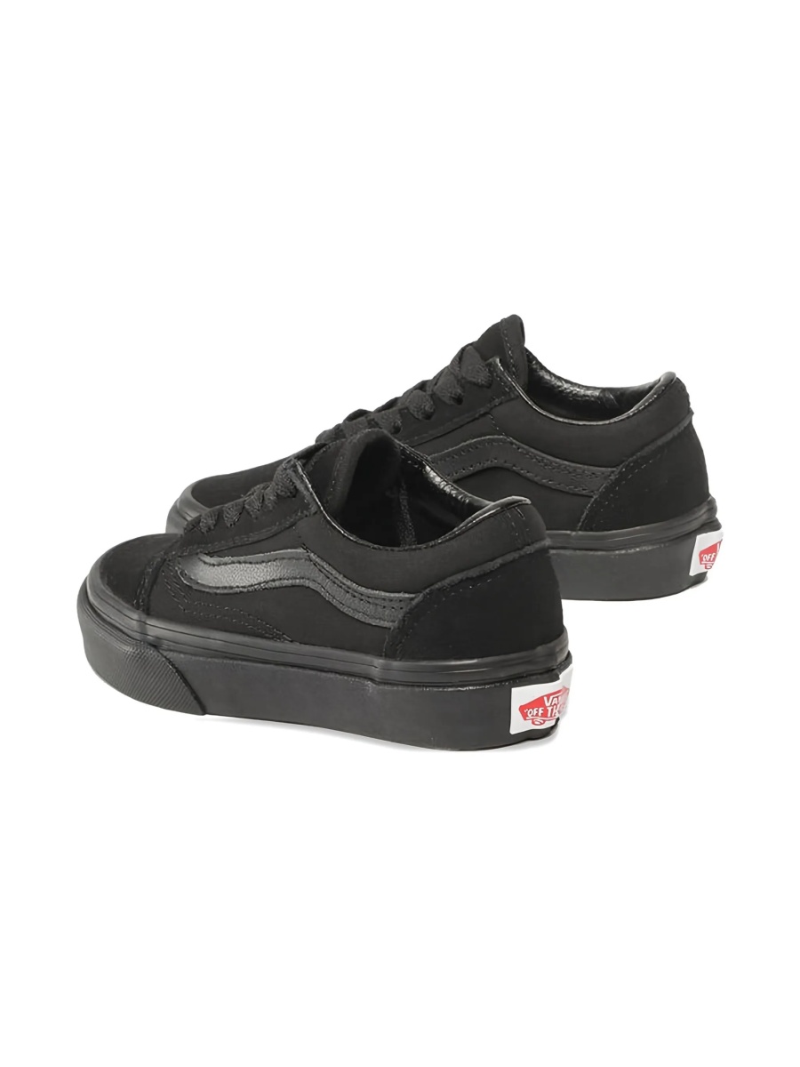 Sneakers Vans negri din piele si material textil - Img 3